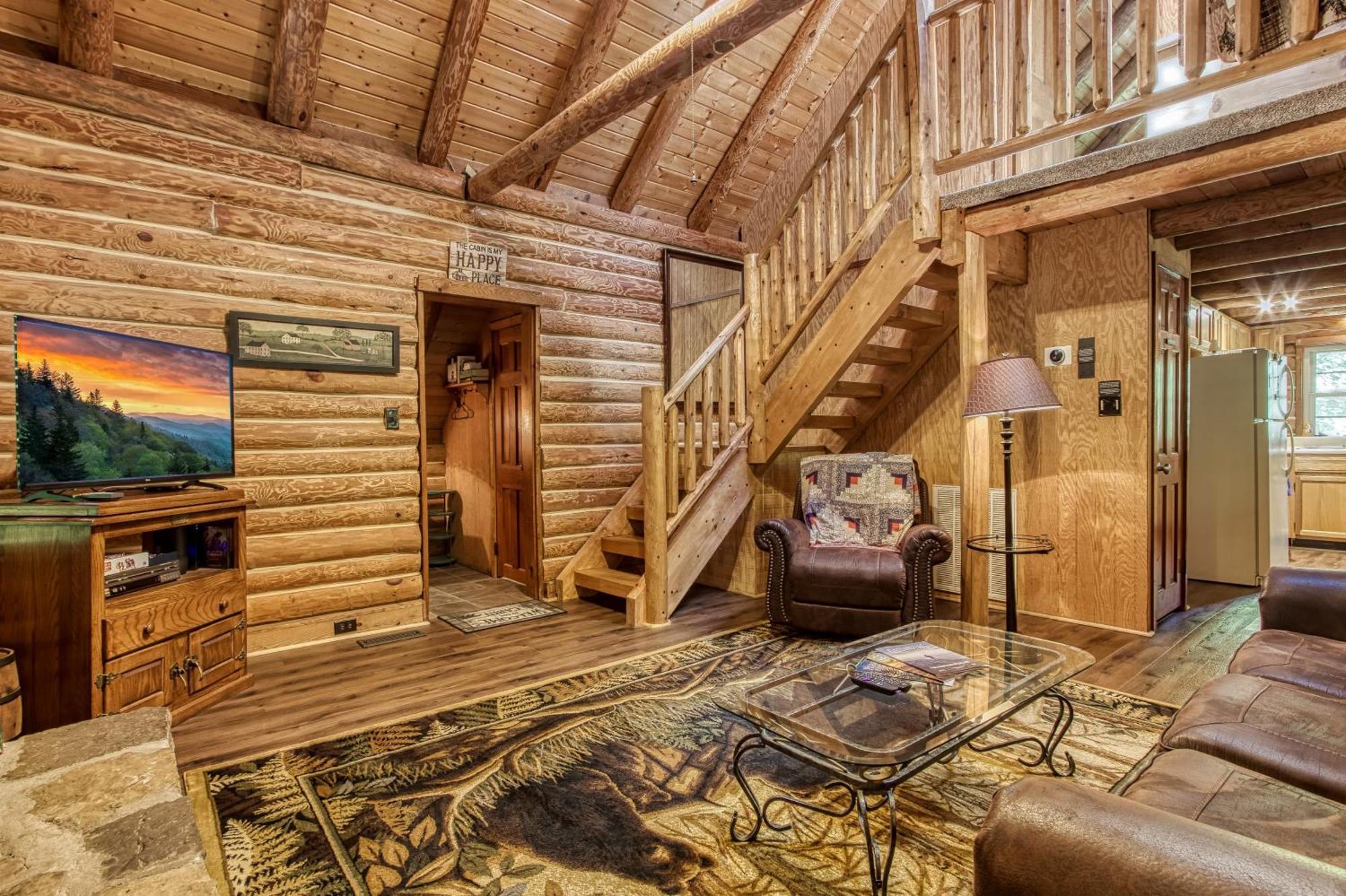 Very Private, Real Log Cabin With Hot Tub! Севьервилл Экстерьер фото