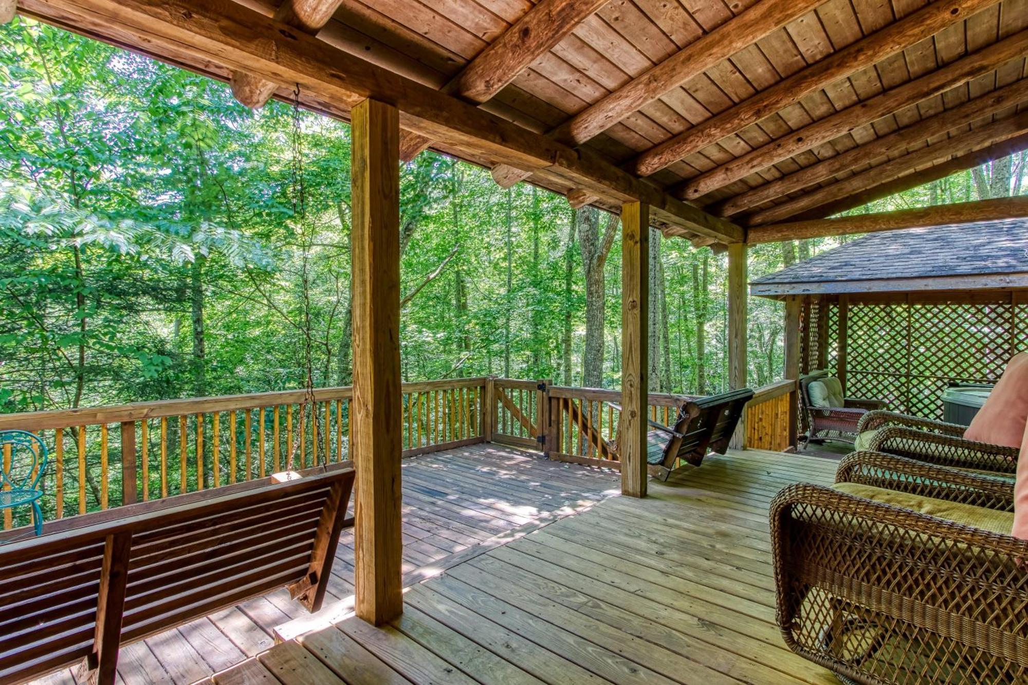 Very Private, Real Log Cabin With Hot Tub! Севьервилл Экстерьер фото